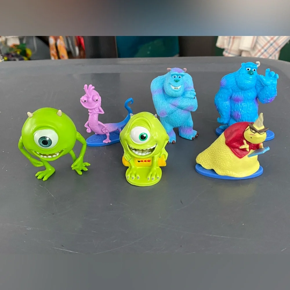 Lot 5 Vintage Monsters Inc Toy Figures Mike Randall Raz Playset Cake Toppers